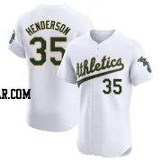 Rickey Henderson Men's Oakland Athletics White Elite Home Jersey