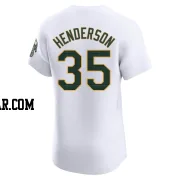 Rickey Henderson Men's Oakland Athletics White Elite Home Jersey