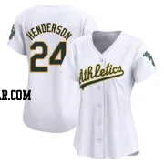 Rickey Henderson Women's Oakland Athletics White Limited Home Jersey