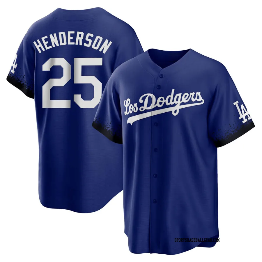 Rickey Henderson Youth Los Angeles Dodgers Royal Replica 2021 City Connect Jersey