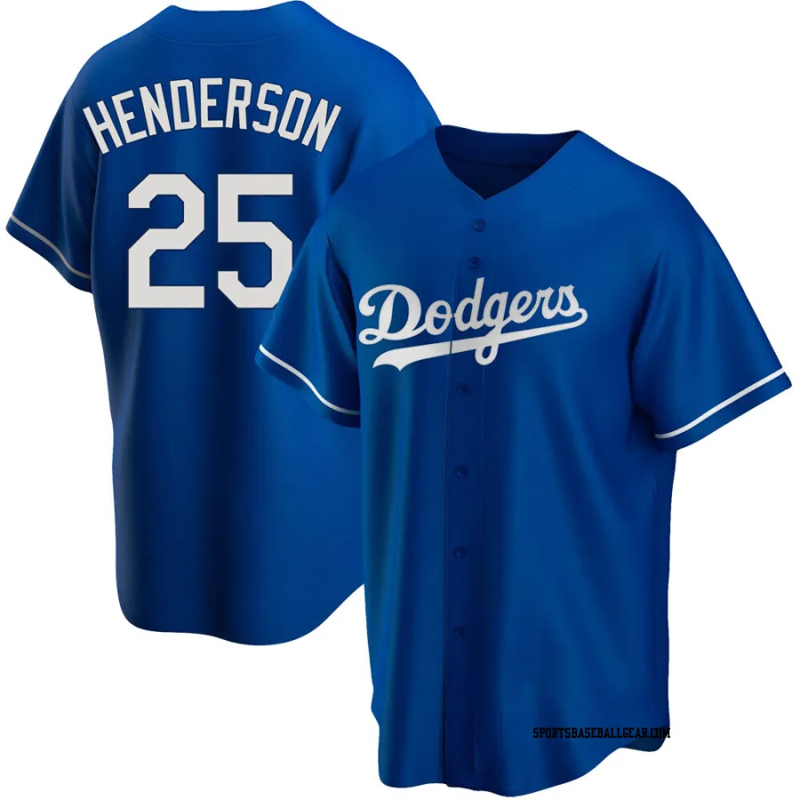 Rickey Henderson Youth Los Angeles Dodgers Royal Replica Alternate Jersey