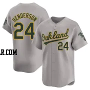 Rickey Henderson Youth Oakland Athletics Gray Limited Away Jersey