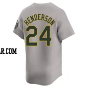 Rickey Henderson Youth Oakland Athletics Gray Limited Away Jersey