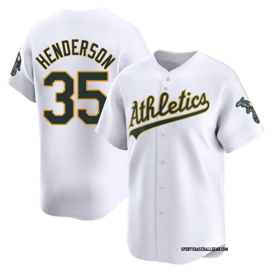 Rickey Henderson Youth Oakland Athletics White Limited Home Jersey