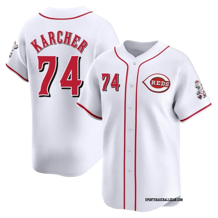 Ricky Karcher Men's Cincinnati Reds White Limited Home Jersey