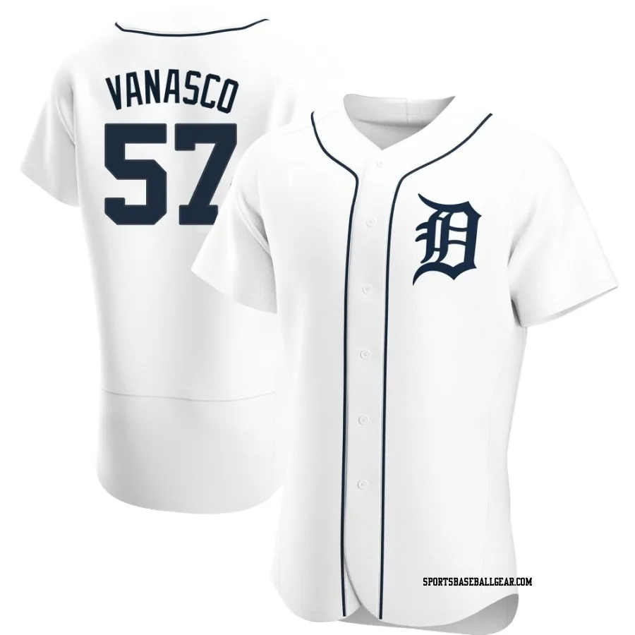 Ricky Vanasco Men's Detroit Tigers White Authentic Home Jersey