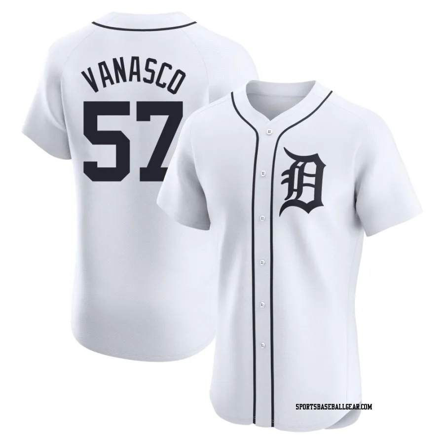 Ricky Vanasco Men's Detroit Tigers White Elite Home Jersey