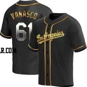 Ricky Vanasco Men's Los Angeles Dodgers Black Golden Replica Alternate Jersey