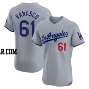 Ricky Vanasco Men's Los Angeles Dodgers Gray Elite Road Jersey