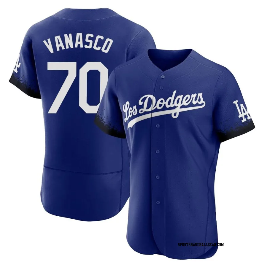 Ricky Vanasco Men's Los Angeles Dodgers Royal Authentic 2021 City Connect Jersey