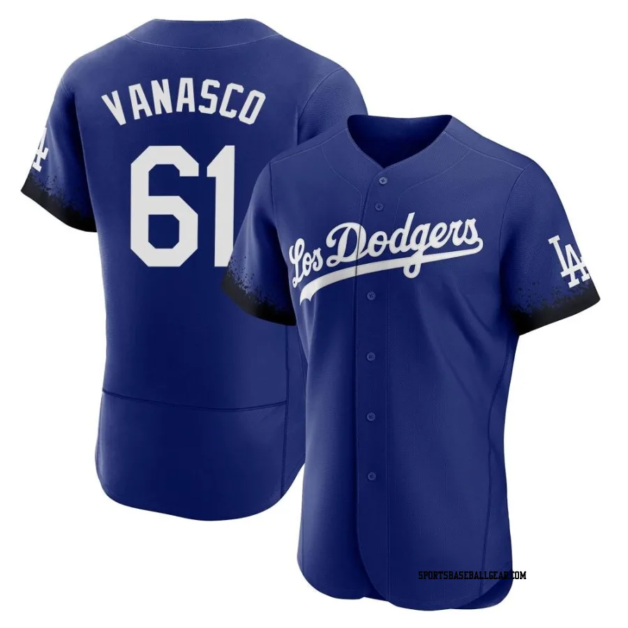 Ricky Vanasco Men's Los Angeles Dodgers Royal Authentic 2021 City Connect Jersey