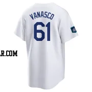 Ricky Vanasco Men's Los Angeles Dodgers White Replica 2024 World Tour Seoul Series Home Jersey