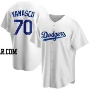 Ricky Vanasco Men's Los Angeles Dodgers White Replica Home Jersey