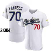 Ricky Vanasco Men's Los Angeles Dodgers White/Gold Authentic 2021 Gold Program Player Jersey