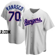 Ricky Vanasco Men's Texas Rangers White Replica Home Cooperstown Collection 2023 World Series Champions Jersey