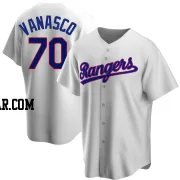 Ricky Vanasco Men's Texas Rangers White Replica Home Cooperstown Collection Jersey