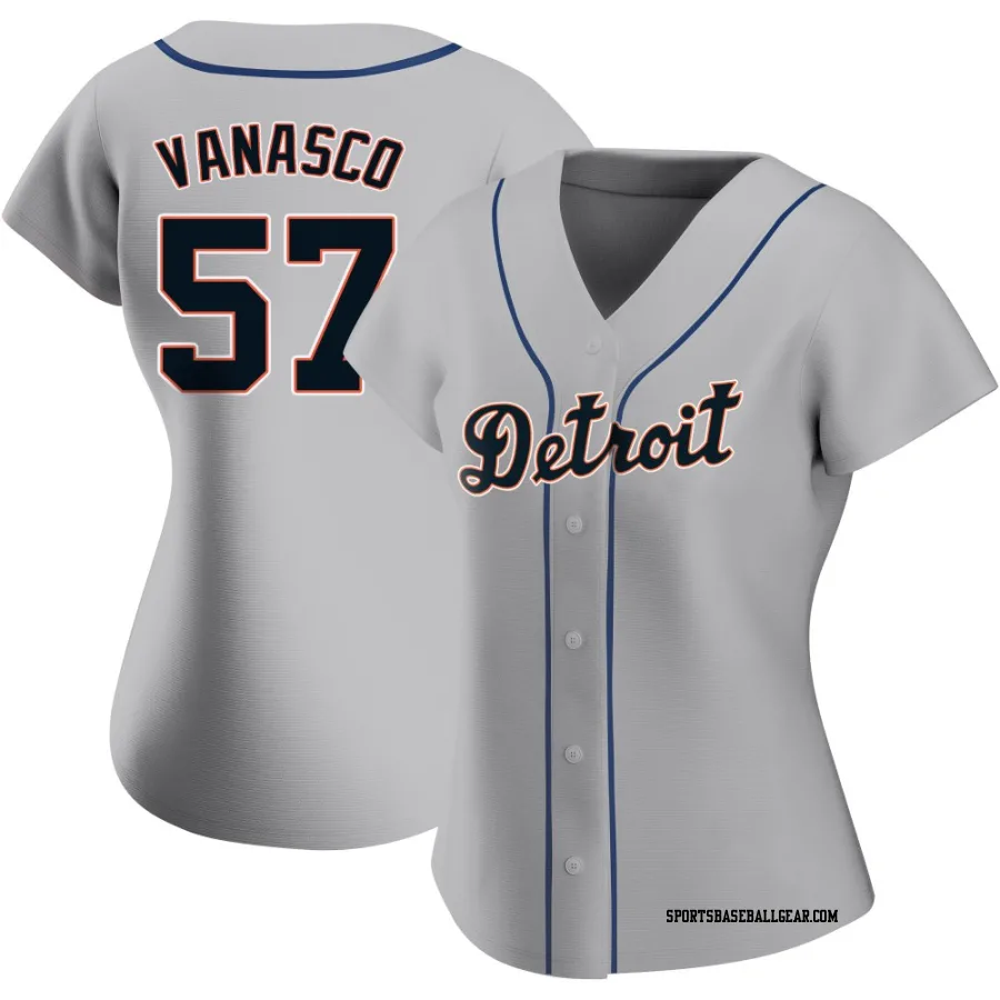 Ricky Vanasco Women's Detroit Tigers Gray Authentic Road Jersey