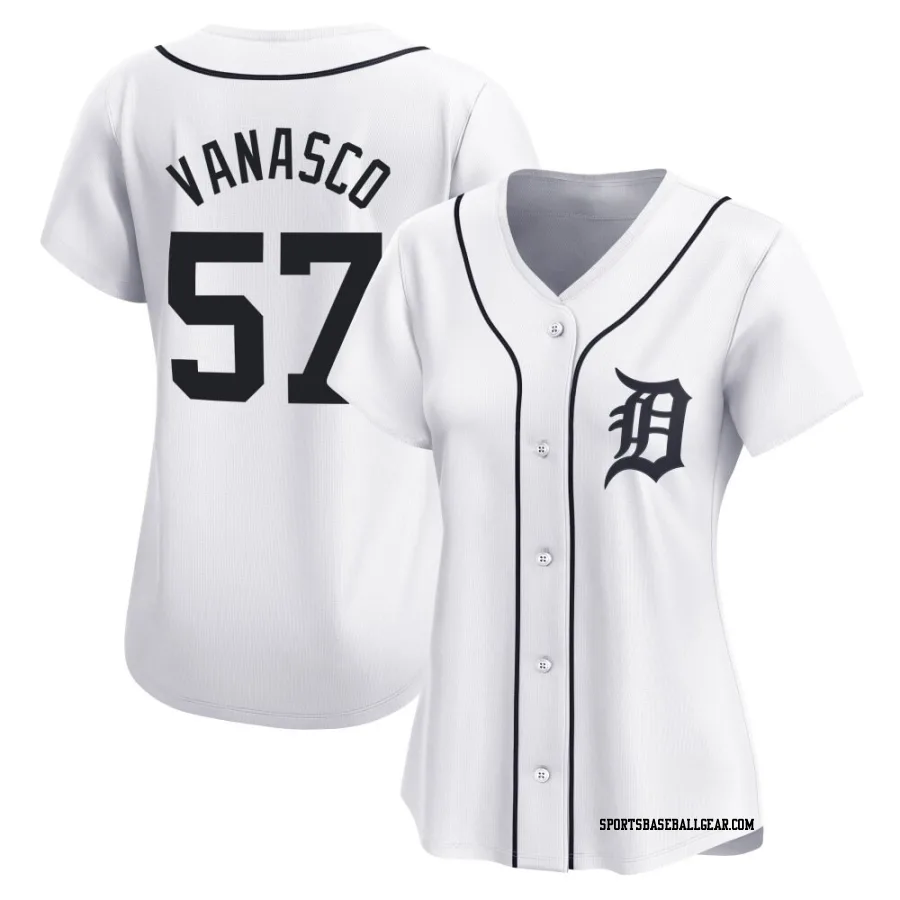 Ricky Vanasco Women's Detroit Tigers White Limited Home Jersey