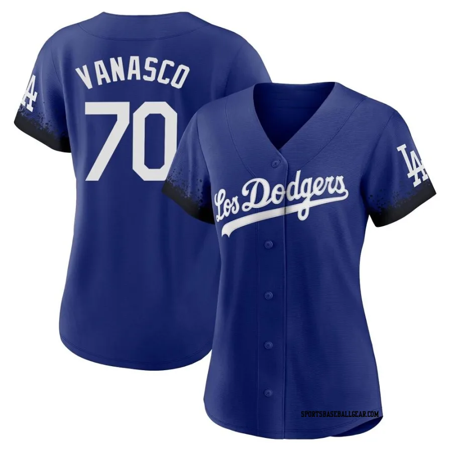 Ricky Vanasco Women's Los Angeles Dodgers Royal Replica 2021 City Connect Jersey