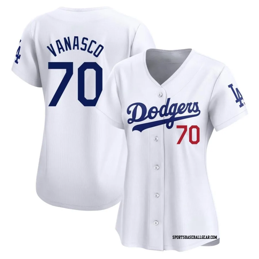 Ricky Vanasco Women's Los Angeles Dodgers White Limited Home Jersey