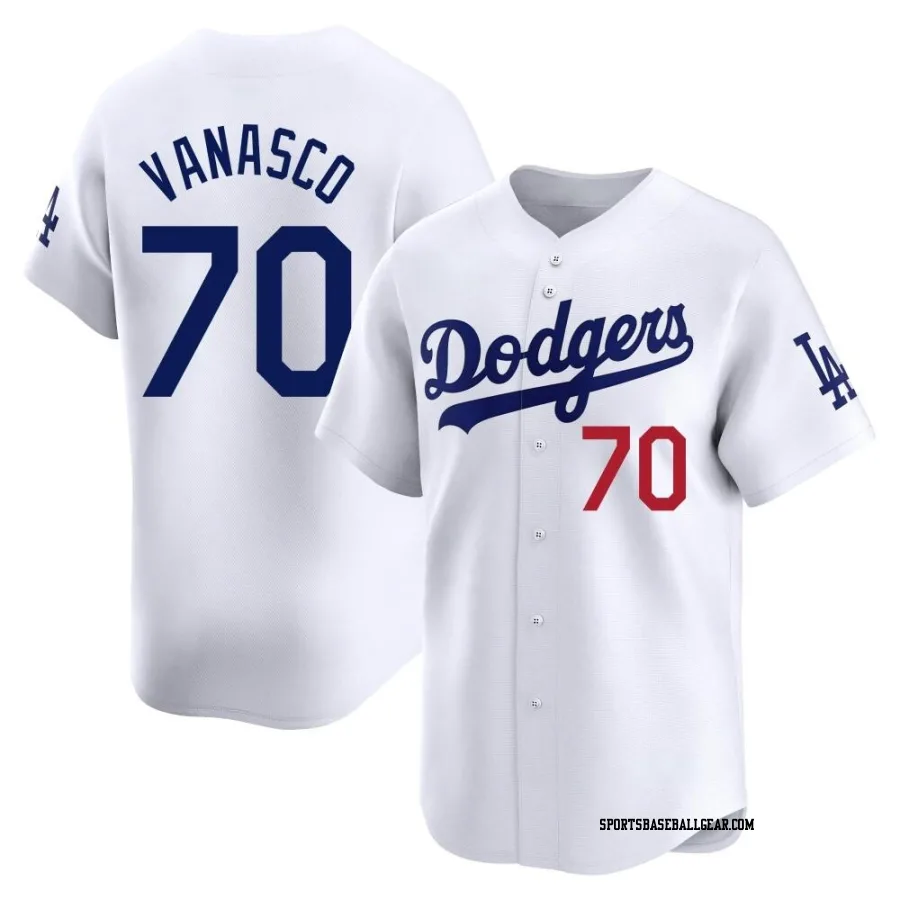 Ricky Vanasco Youth Los Angeles Dodgers White Limited Home Jersey