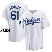 Ricky Vanasco Youth Los Angeles Dodgers White Replica 2024 World Tour Seoul Series Home Jersey