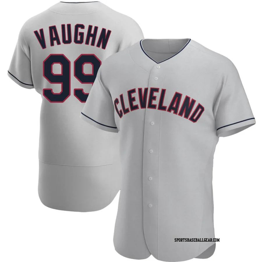 Ricky Vaughn Men's Cleveland Guardians Gray Authentic Road Jersey