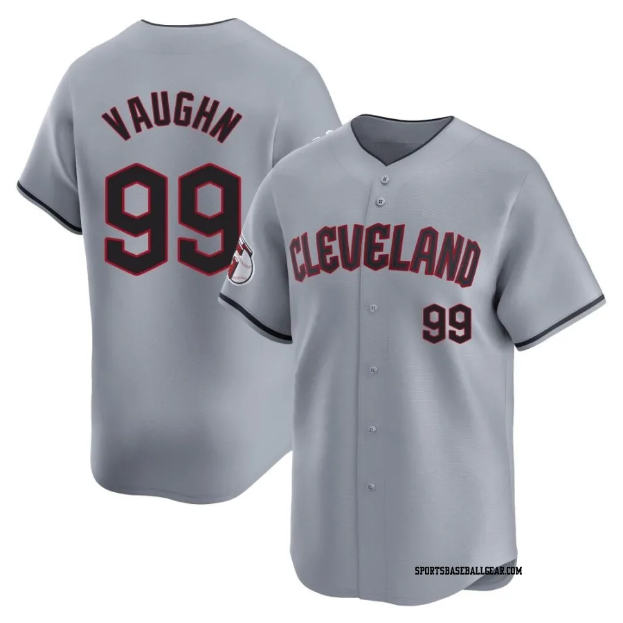 Ricky Vaughn Men's Cleveland Guardians Gray Limited Road Jersey