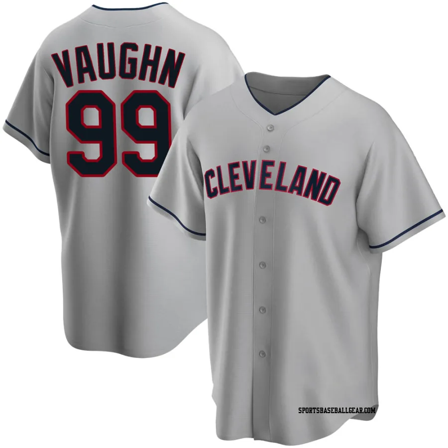 Ricky Vaughn Men's Cleveland Guardians Gray Replica Road Jersey