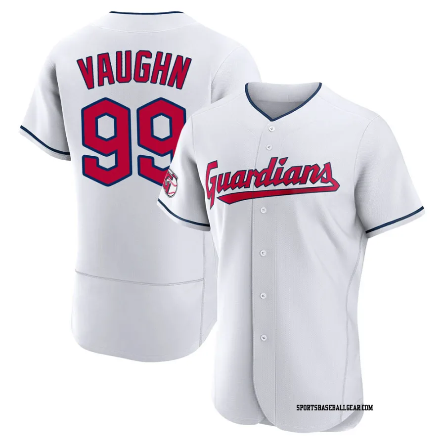 Ricky Vaughn Men's Cleveland Guardians White Authentic Home Jersey