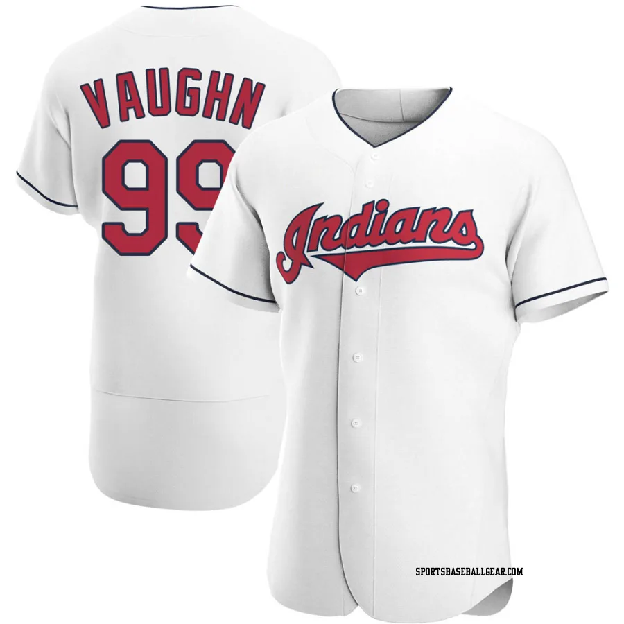 Ricky Vaughn Men's Cleveland Guardians White Authentic Home Jersey