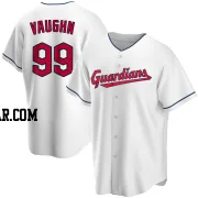 Ricky Vaughn Men's Cleveland Guardians White Replica Home Jersey