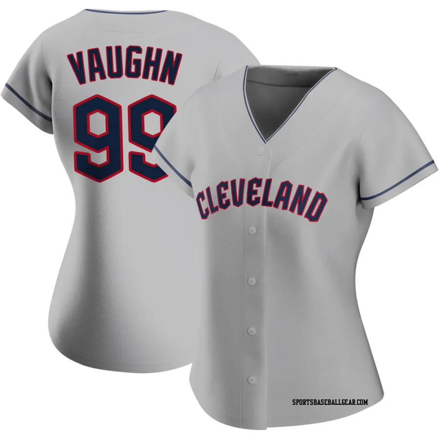 Ricky Vaughn Women's Cleveland Guardians Gray Replica Road Jersey