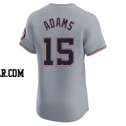 Riley Adams Men's Washington Nationals Gray Elite Road Jersey