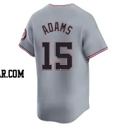 Riley Adams Men's Washington Nationals Gray Limited Road Jersey