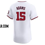 Riley Adams Men's Washington Nationals White Elite Home Jersey