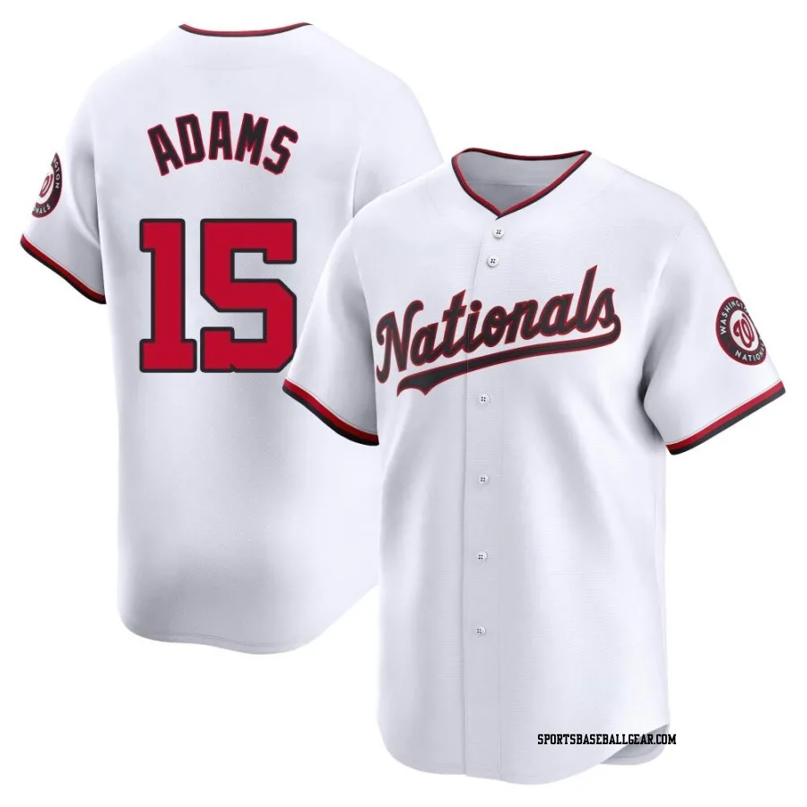 Riley Adams Men's Washington Nationals White Limited Home Jersey