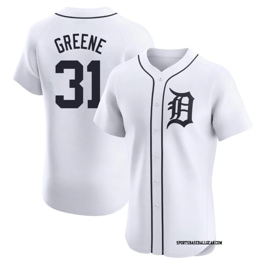 Riley Greene Men's Detroit Tigers White Elite Home Jersey