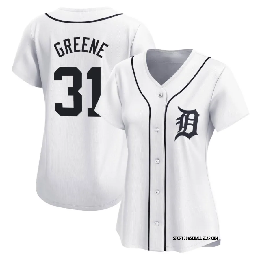 Riley Greene Women's Detroit Tigers White Limited Home Jersey