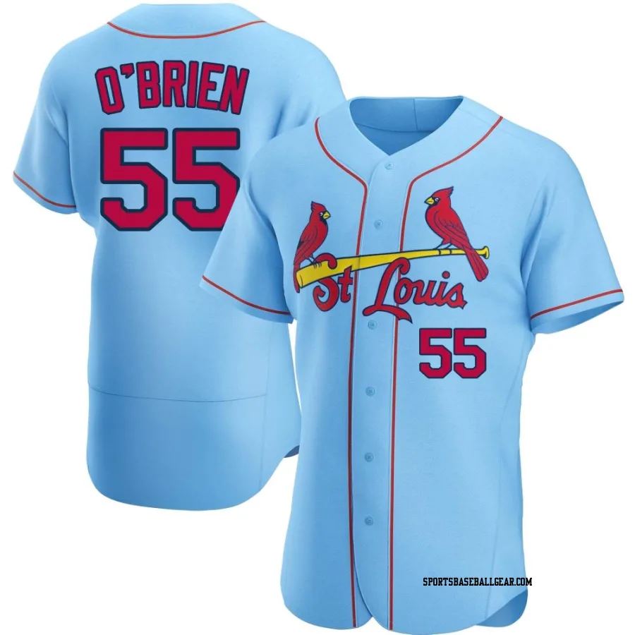 Riley O'Brien Men's St. Louis Cardinals Light Blue Authentic Alternate Jersey