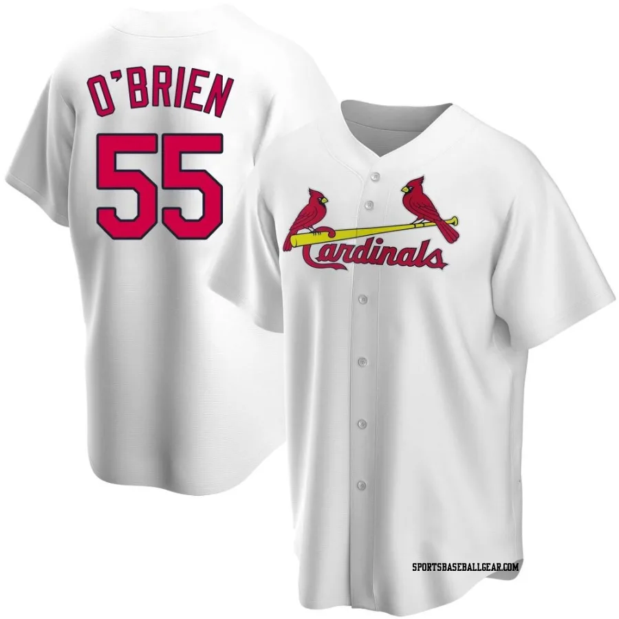 Riley O'Brien Men's St. Louis Cardinals White Replica Home Jersey