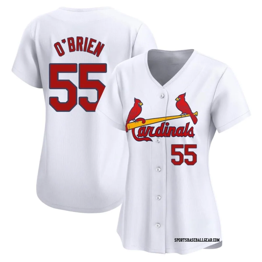 Riley O'Brien Women's St. Louis Cardinals White Limited Home Jersey