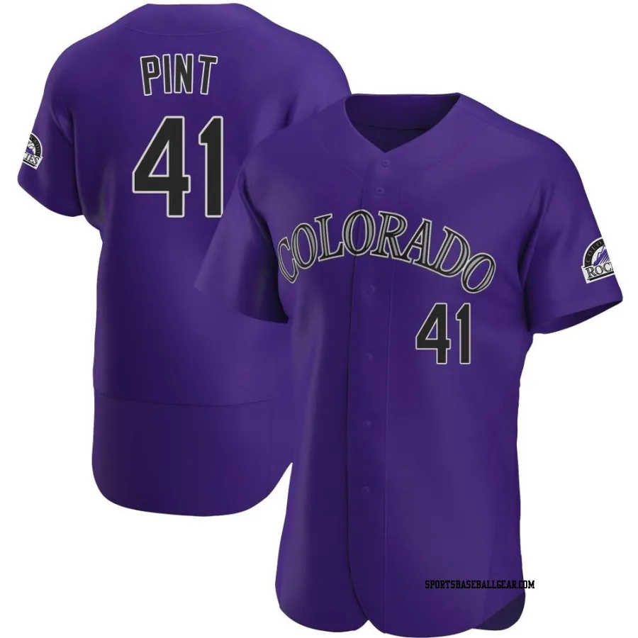 Riley Pint Men's Colorado Rockies Purple Authentic Alternate Jersey