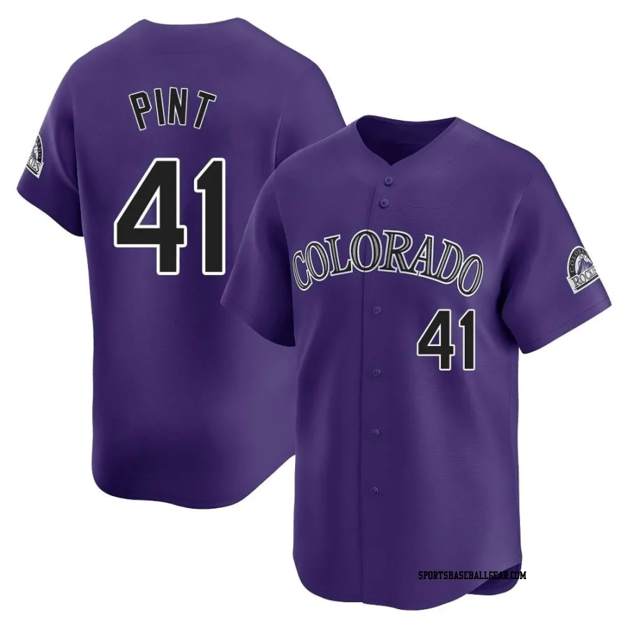 Riley Pint Youth Colorado Rockies Purple Limited Alternate Jersey