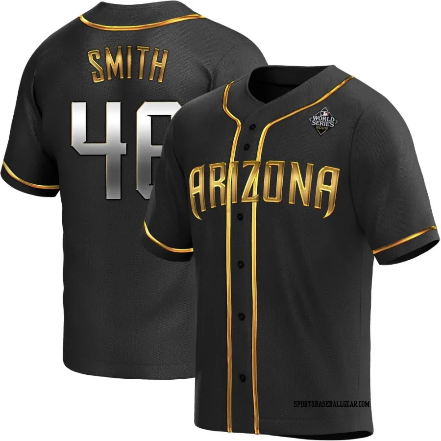 Riley Smith Men's Arizona Diamondbacks Black Golden Replica Alternate 2023 World Series Jersey