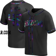 Riley Smith Men's Arizona Diamondbacks Black Holographic Replica Alternate Jersey