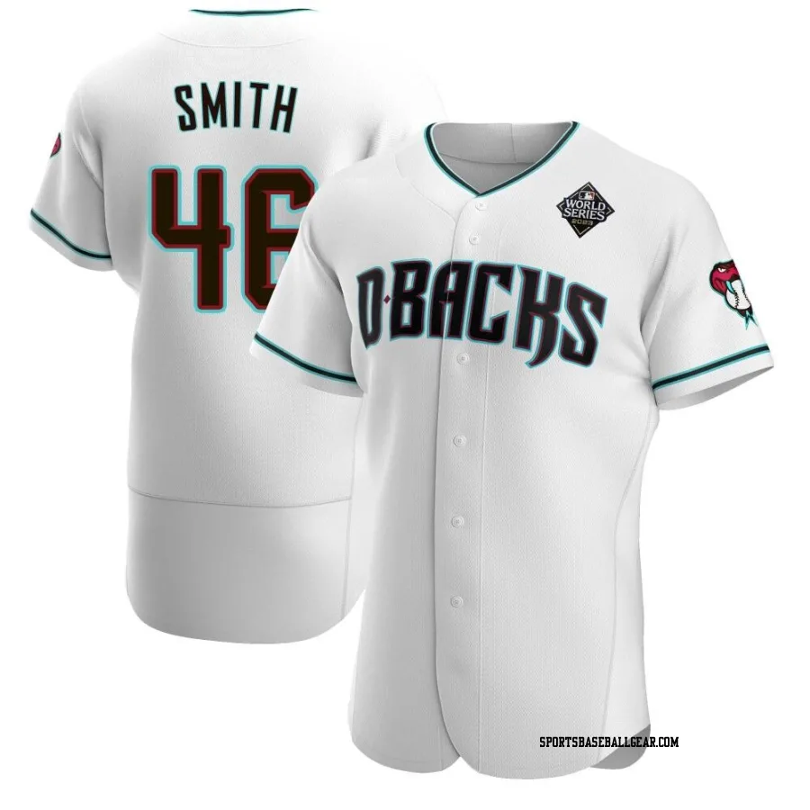 Riley Smith Men's Arizona Diamondbacks White Authentic Teal Alternate 2023 World Series Jersey