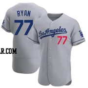 River Ryan Men's Los Angeles Dodgers Gray Authentic Away Jersey