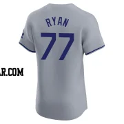 River Ryan Men's Los Angeles Dodgers Gray Elite Road Jersey