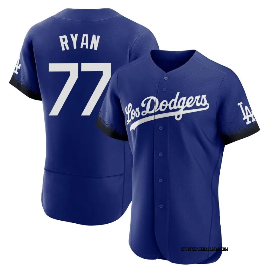 River Ryan Men's Los Angeles Dodgers Royal Authentic 2021 City Connect Jersey